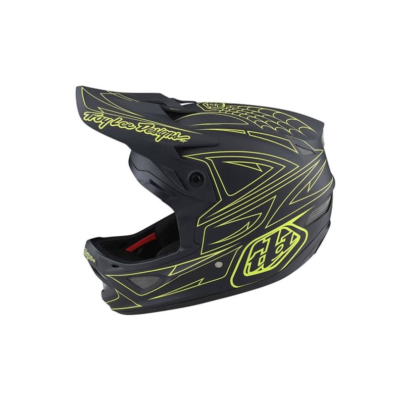 TROY LEE DESIGNS - Casco Bicicleta D3 Fiberlite Gris Amarillo TLD Talla M