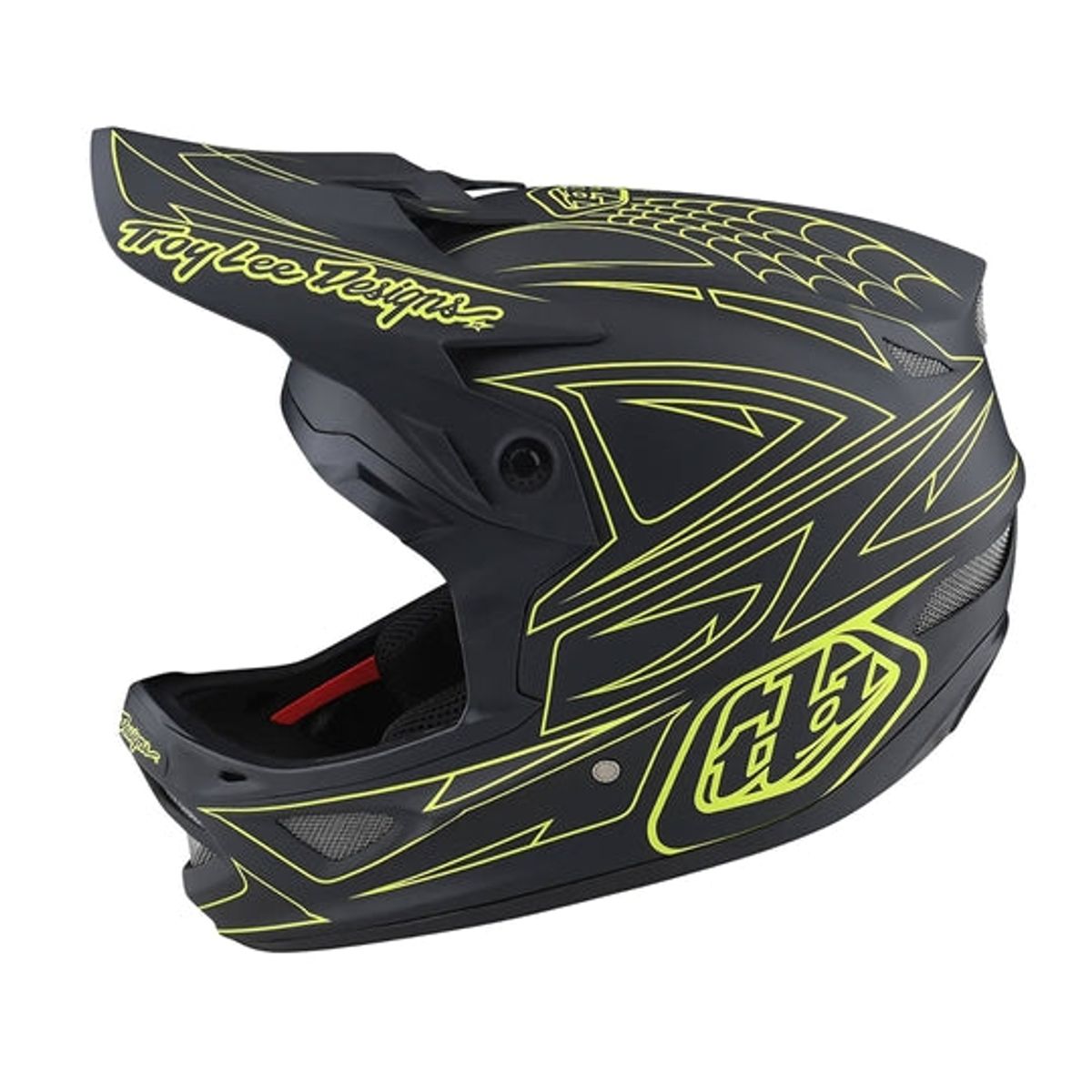 TROY LEE DESIGNS - Casco Bicicleta D3 Fiberlite Gris Amarillo TLD Talla L