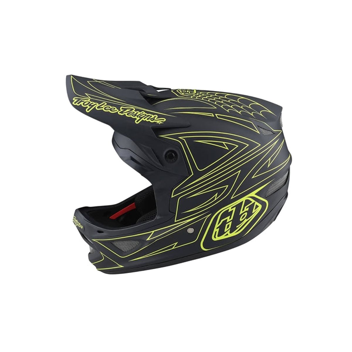 TROY LEE DESIGNS - Casco Bicicleta D3 Fiberlite Gris Amarillo TLD Talla L
