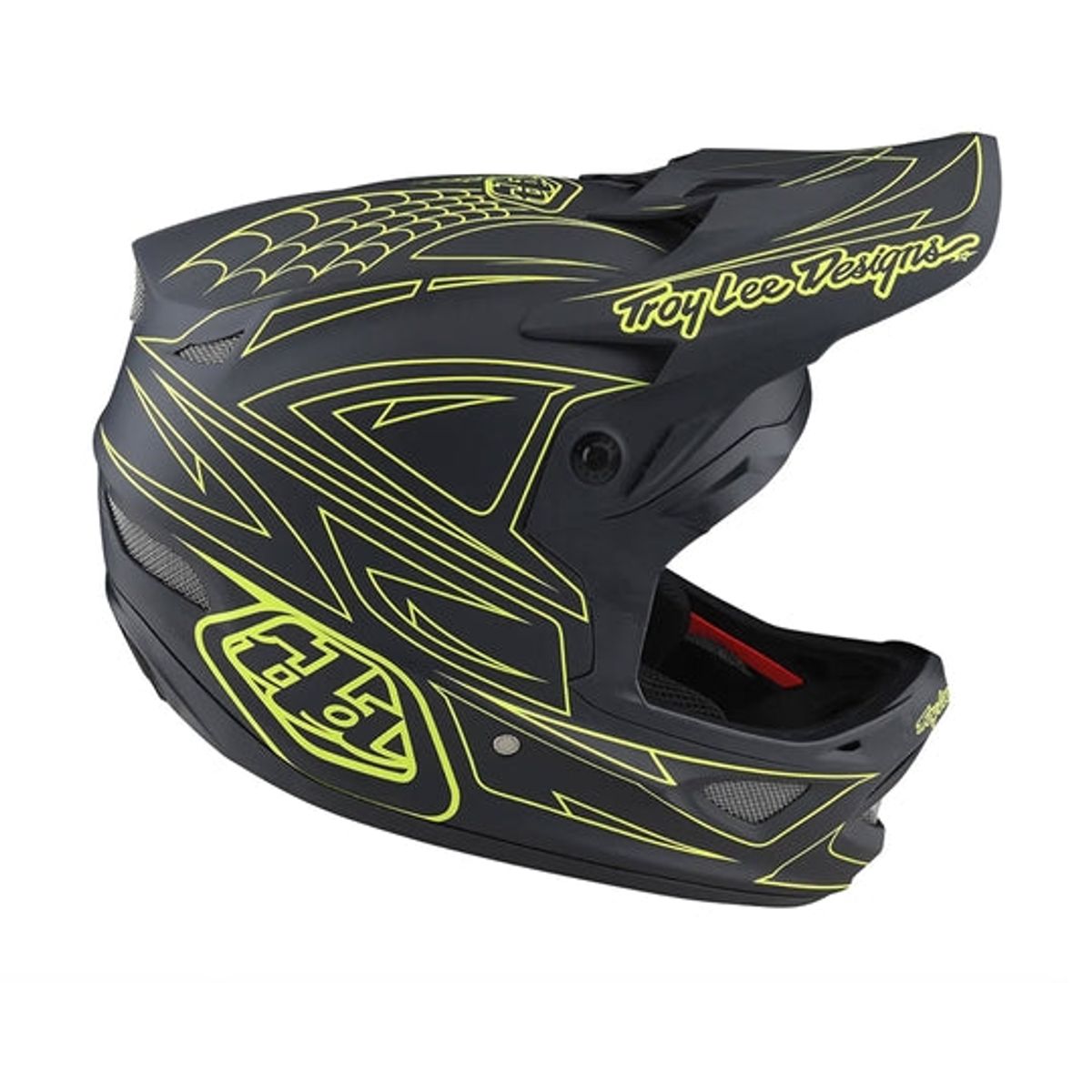 TROY LEE DESIGNS - Casco Bicicleta D3 Fiberlite Gris Amarillo TLD Talla L