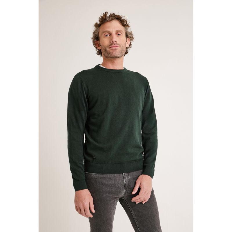TRIAL - Sweater hombre cuello redondo liso phelps verde