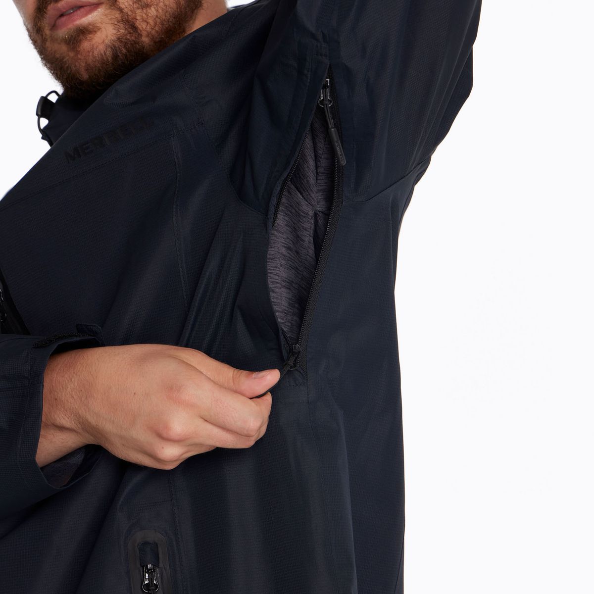 MERRELL - Chaqueta Impermeable Hombre Hardshell Negro MERRELL