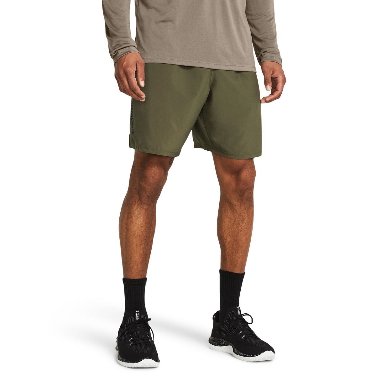 UNDER ARMOUR - Shorts UA Woven Wordmark para Hombre Verde UNDER ARMOUR