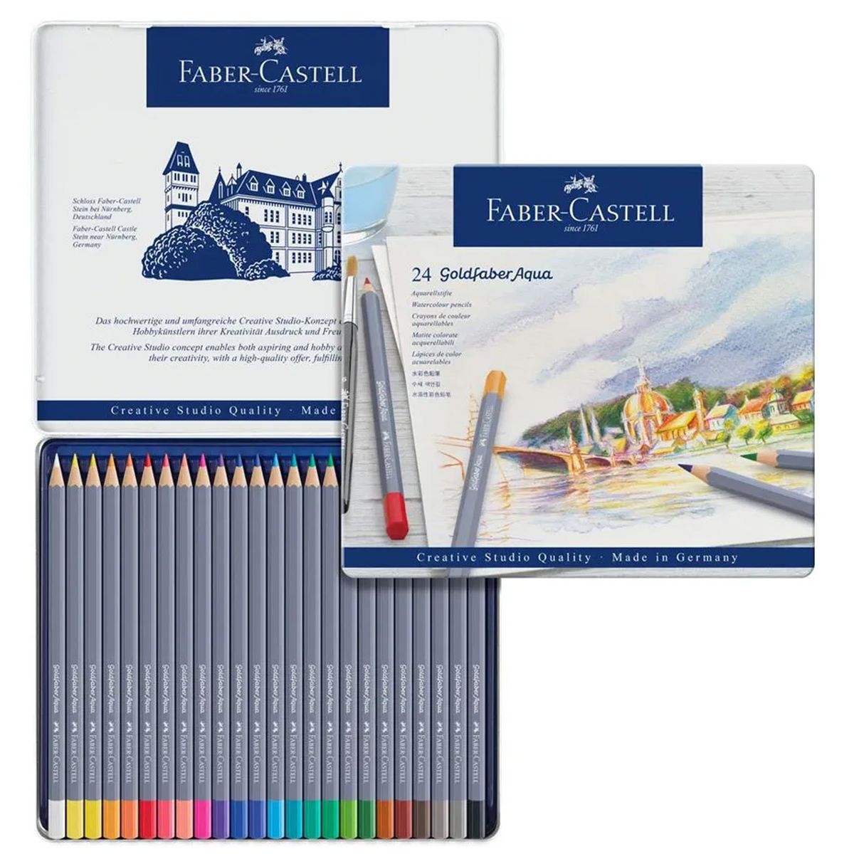 FABER-CASTELL - Lápices Acuarelables Faber-Castell Goldfaber Aqua 24 Colores