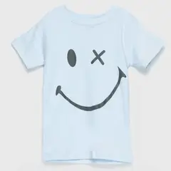 COYOTE KIDS - Polera celeste smile adulto algodón peruano - Celeste