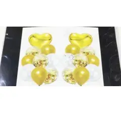 GENERICO - Pack Globos Latex Corazon Color Dorado