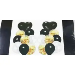 GENERICO - Pack Globos Latex Corazon Color Negro