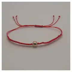 CAT JOYAS - Pulsera hilo roja con bola Gold Filled 14K de 4mm