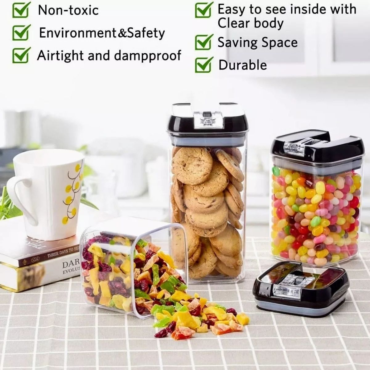 GENERICO - Organizador Despensa Frascos Para Condimentos Recipientes