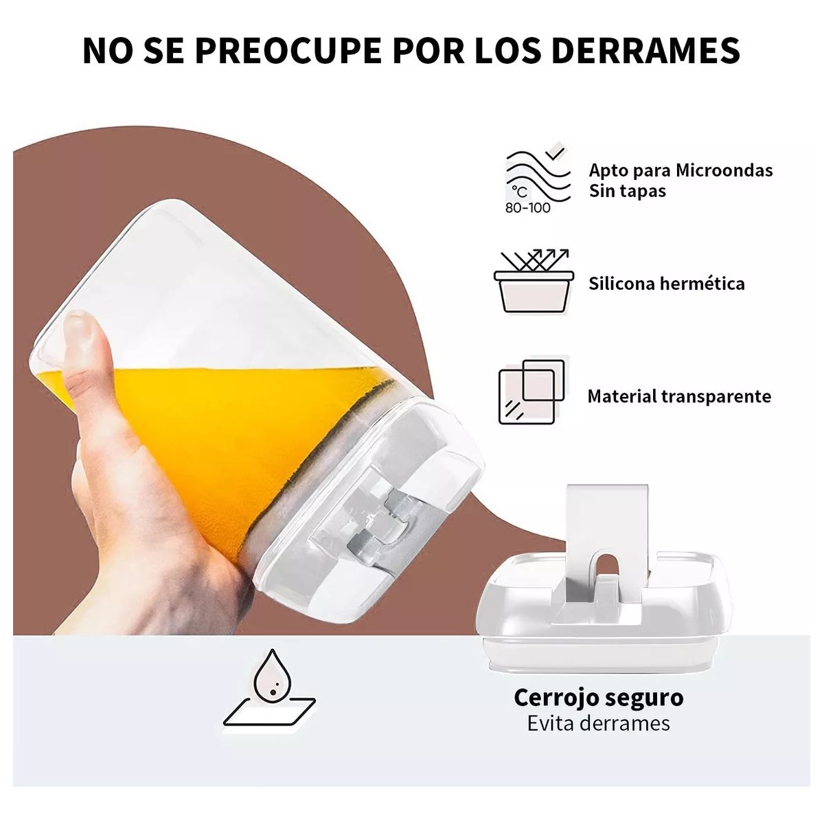 GENERICO - Set De 7 Contenedores Herméticos Envases Acrilicos Cocina