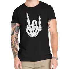 ROLY - Polera Rock Hand Black Metal Algodón