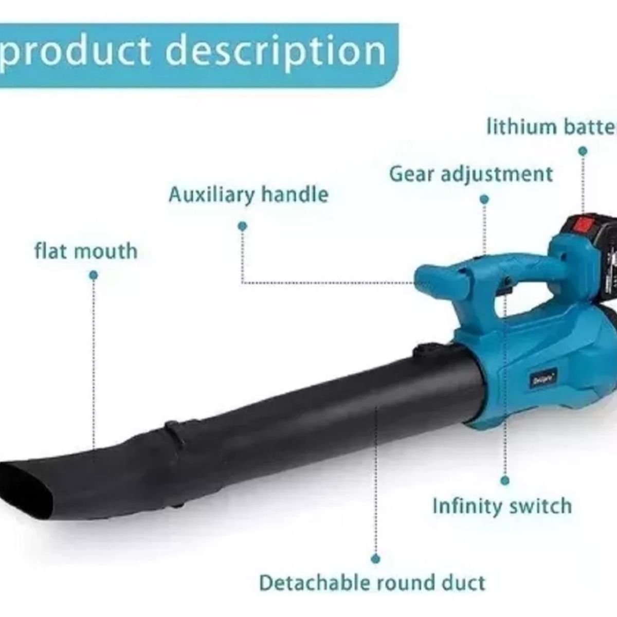 GENERICO - Soplador De Hojas Inalámbrico Secador De Aire Eléctrico