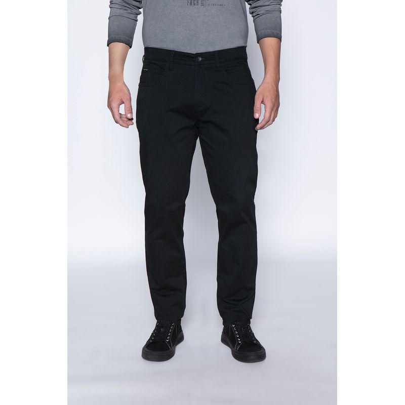 FEROUCH - Pantalon Five Pocket Negro Ferouch