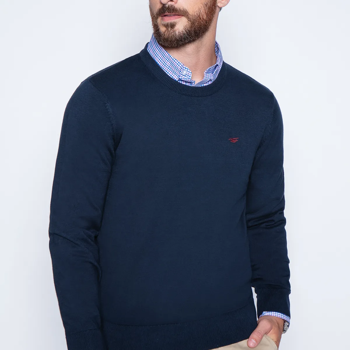 FEROUCH - Sweater Round Neck Paris Azul Ferouch