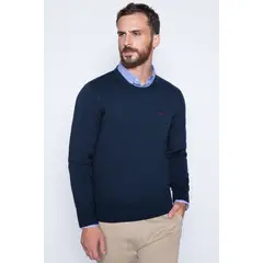 FEROUCH - Sweater Round Neck Paris Azul