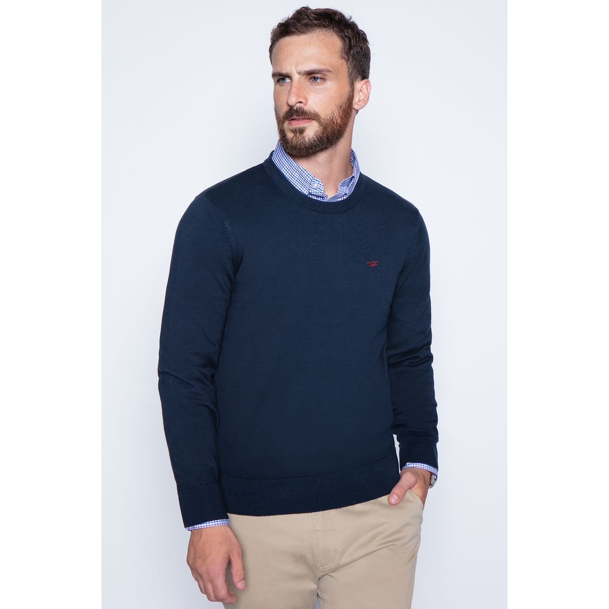 FEROUCH - Sweater Round Neck Paris Azul Ferouch
