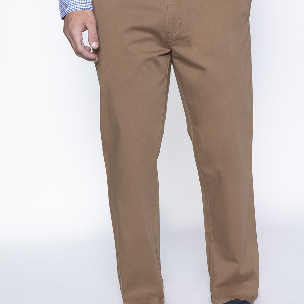 FEROUCH - Pantalon Twill Without Pleats L/31 Café Ferouch