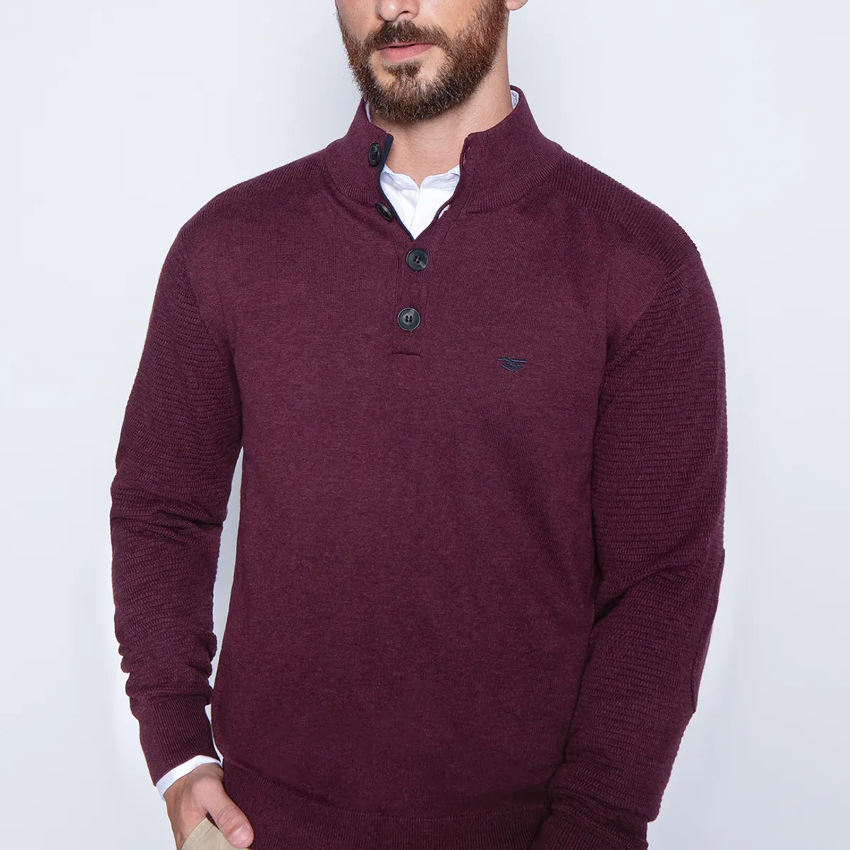 FEROUCH - Sweater Bristol Smart Casual L/S Rojo Ferouch