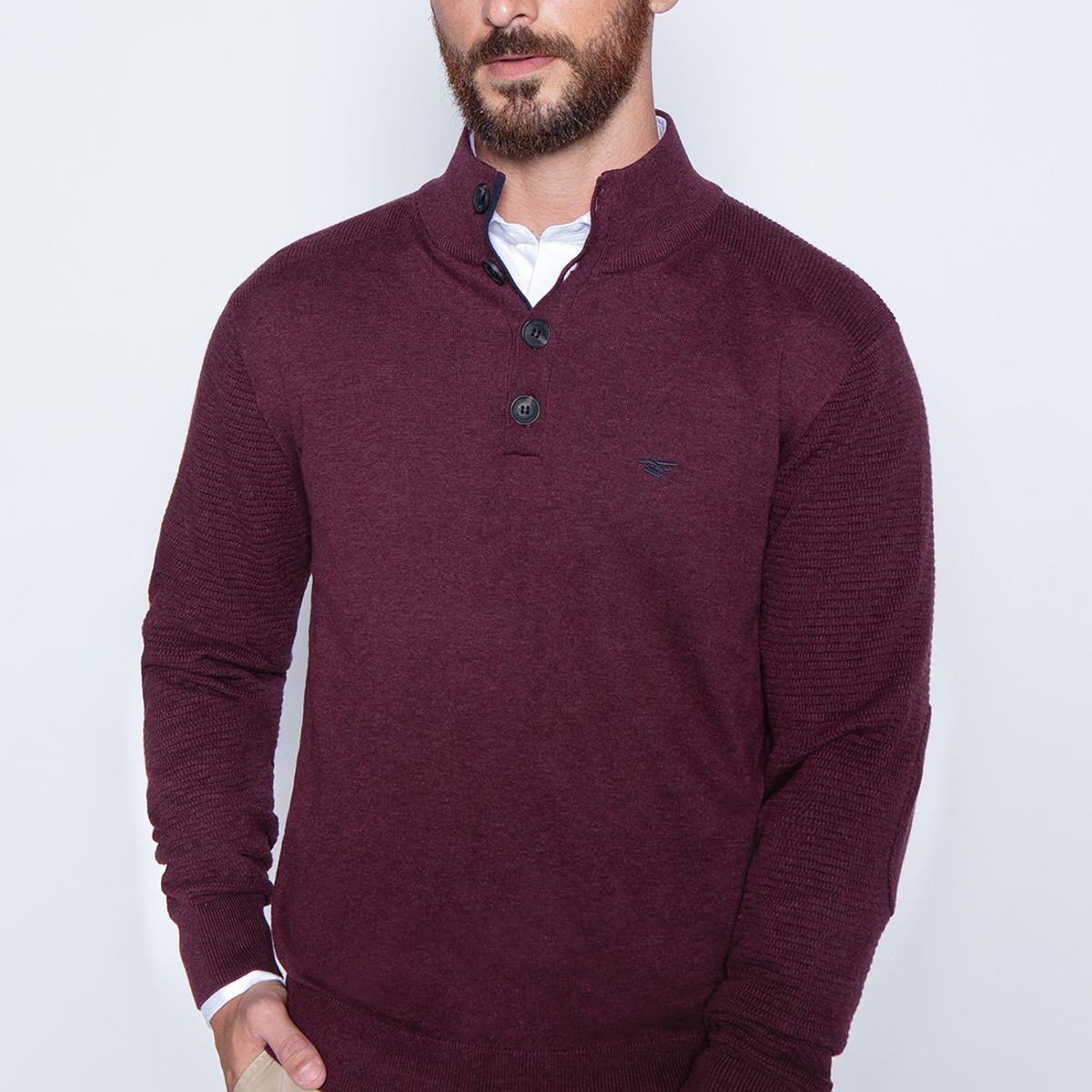 FEROUCH - Sweater Bristol Smart Casual L/S Rojo Ferouch