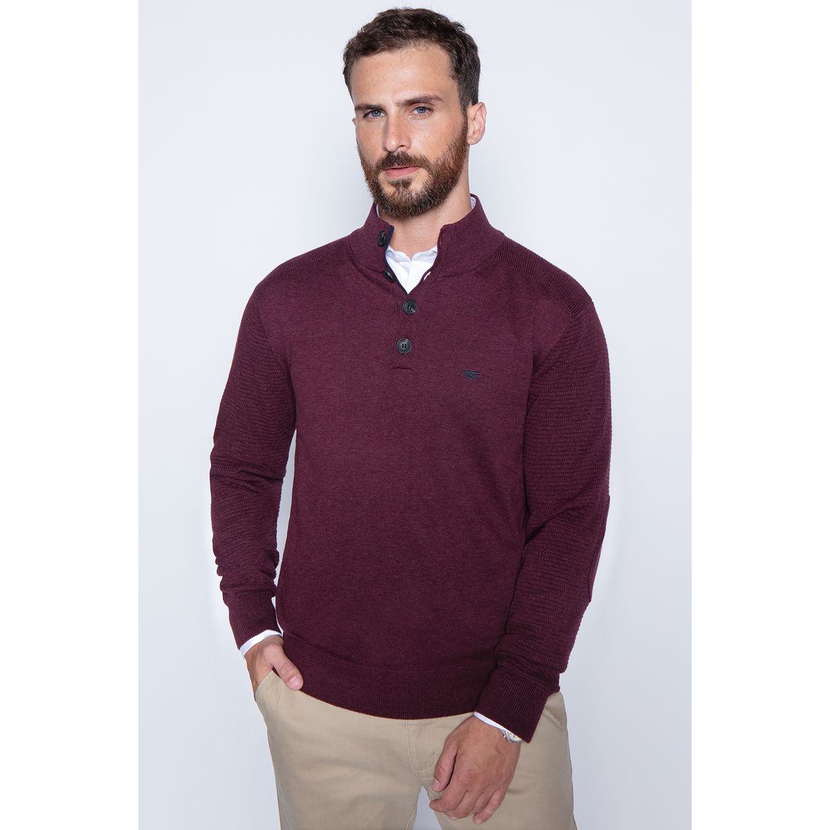 FEROUCH - Sweater Bristol Smart Casual L/S Rojo Ferouch