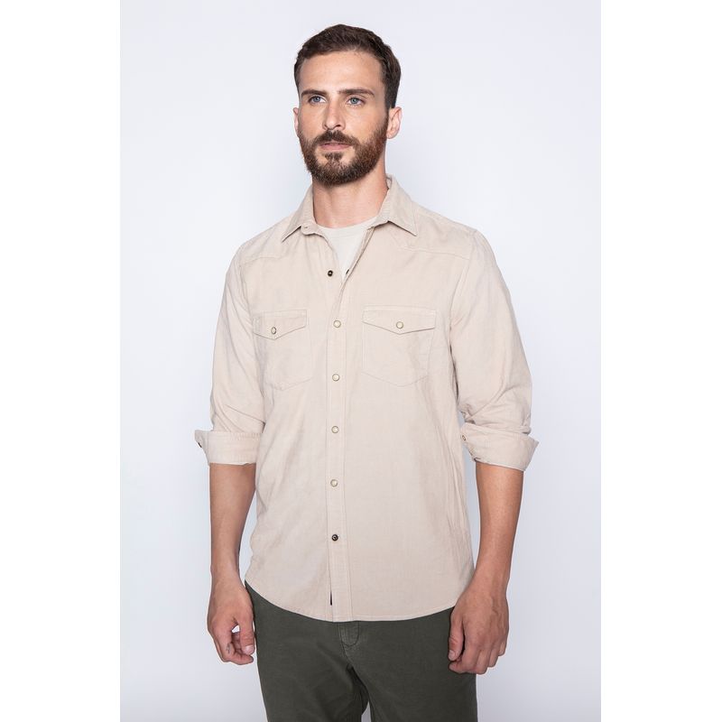 FEROUCH - Camisa Corduroy F Beige Ferouch_.