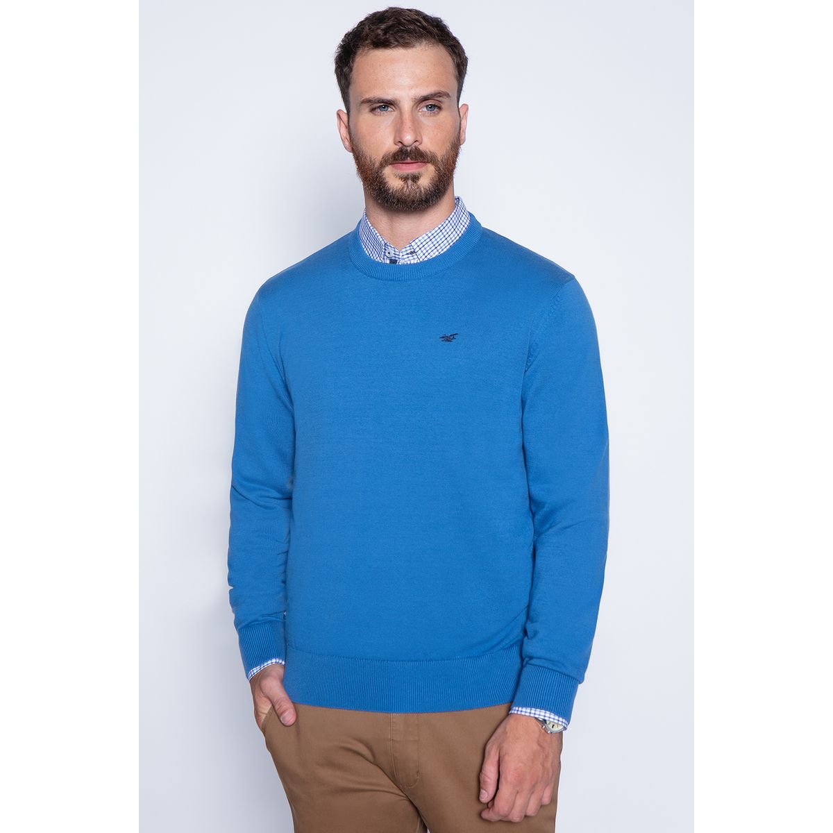 FEROUCH - Sweater Round Neck Paris Azul Ferouch
