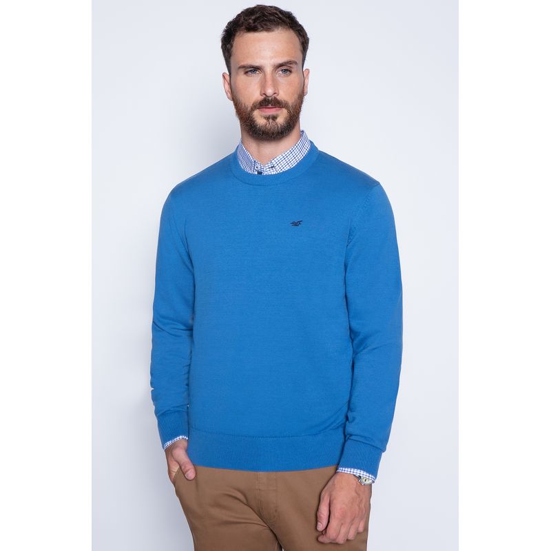 FEROUCH - Sweater Round Neck Paris Azul Ferouch