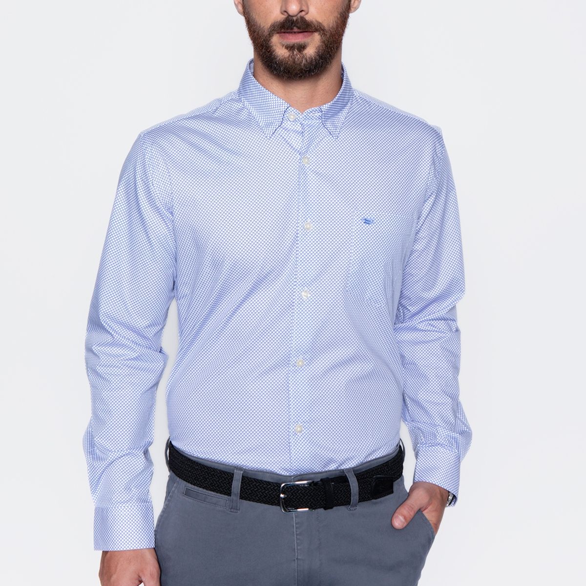 FEROUCH - Camisa Estampada Montana Sm Azul Ferouch