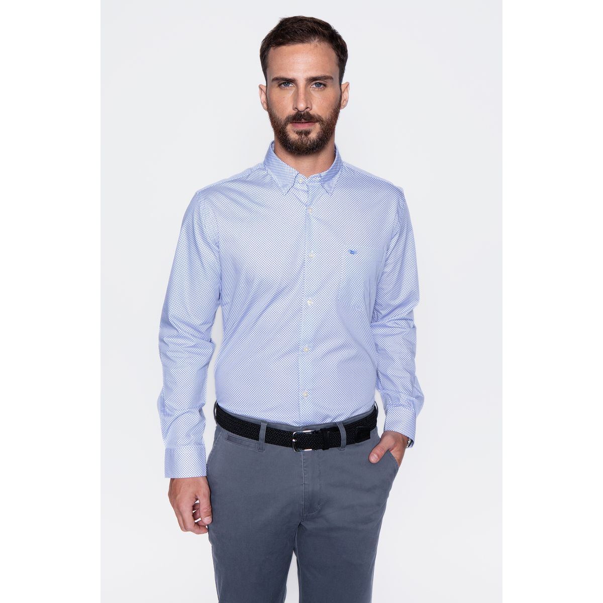 FEROUCH - Camisa Estampada Montana Sm Azul Ferouch