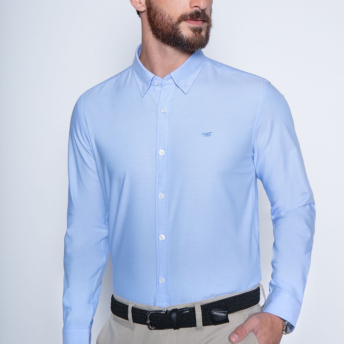 FEROUCH - Camisa Sport Oxford F Azul Ferouch