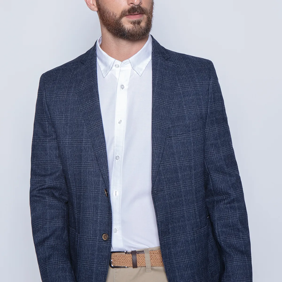 FEROUCH - Blazer Checkered Aspen F Azul Ferouch