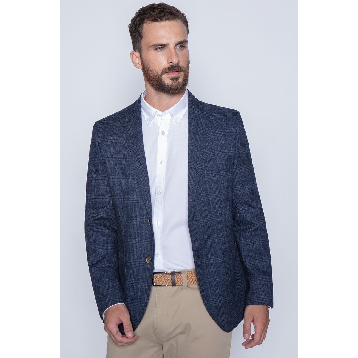 FEROUCH - Blazer Checkered Aspen F Azul Ferouch