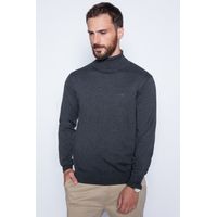 Sweater Smart Casual Turtle Neck Gris