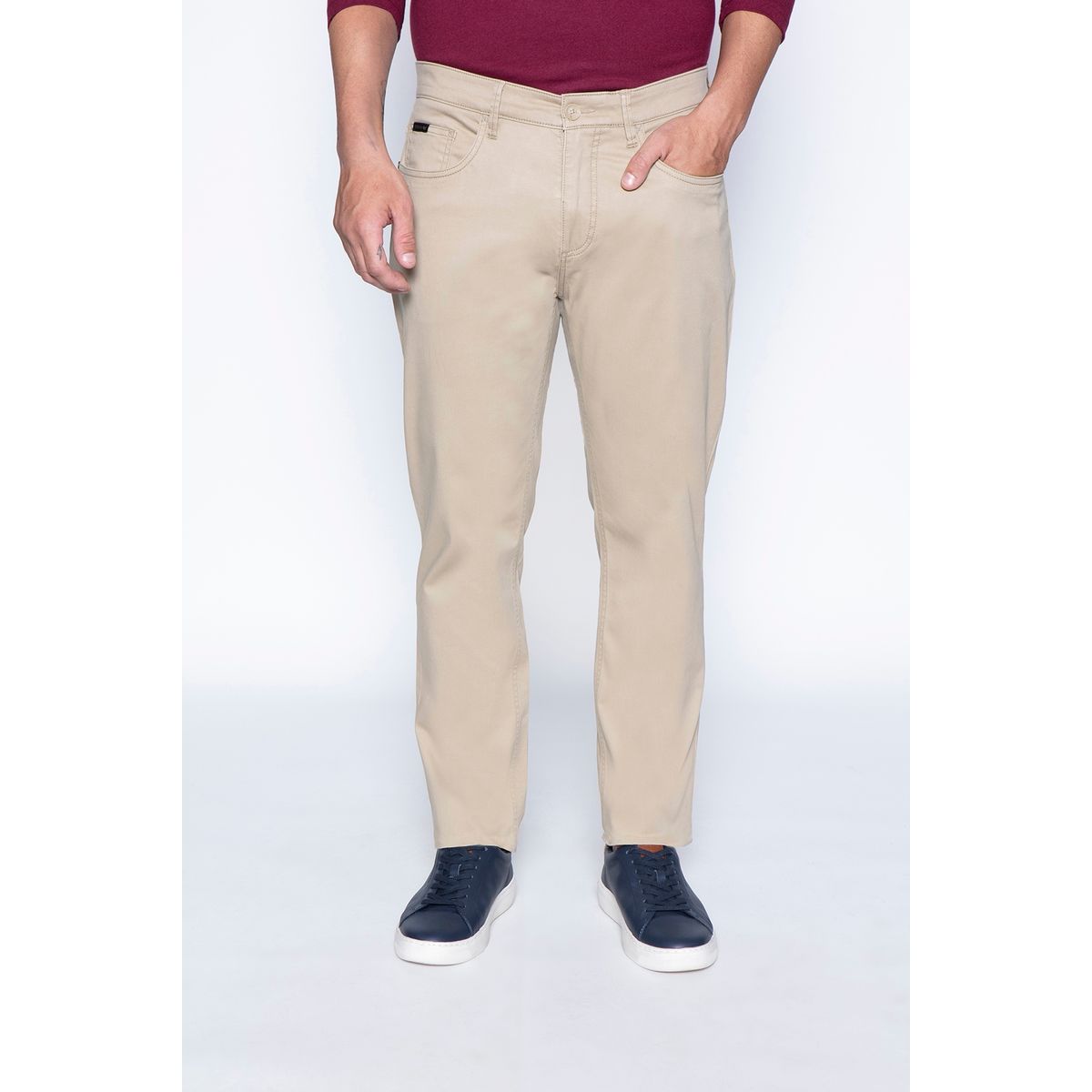 FEROUCH - Pantalon Five Pocket Beige Ferouch