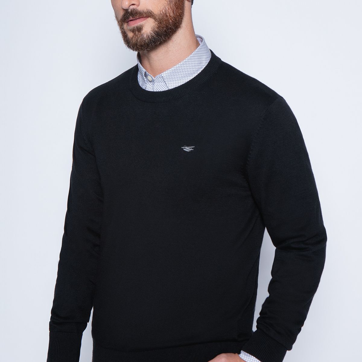 FEROUCH - Sweater Round Neck Paris Negro Ferouch