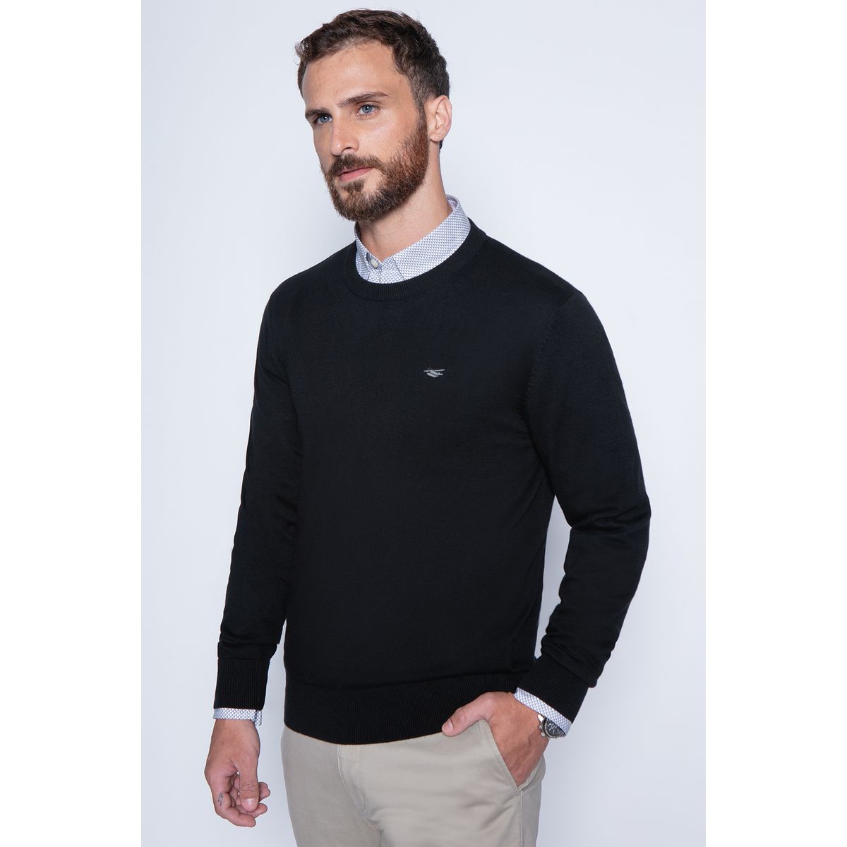 FEROUCH - Sweater Round Neck Paris Negro Ferouch