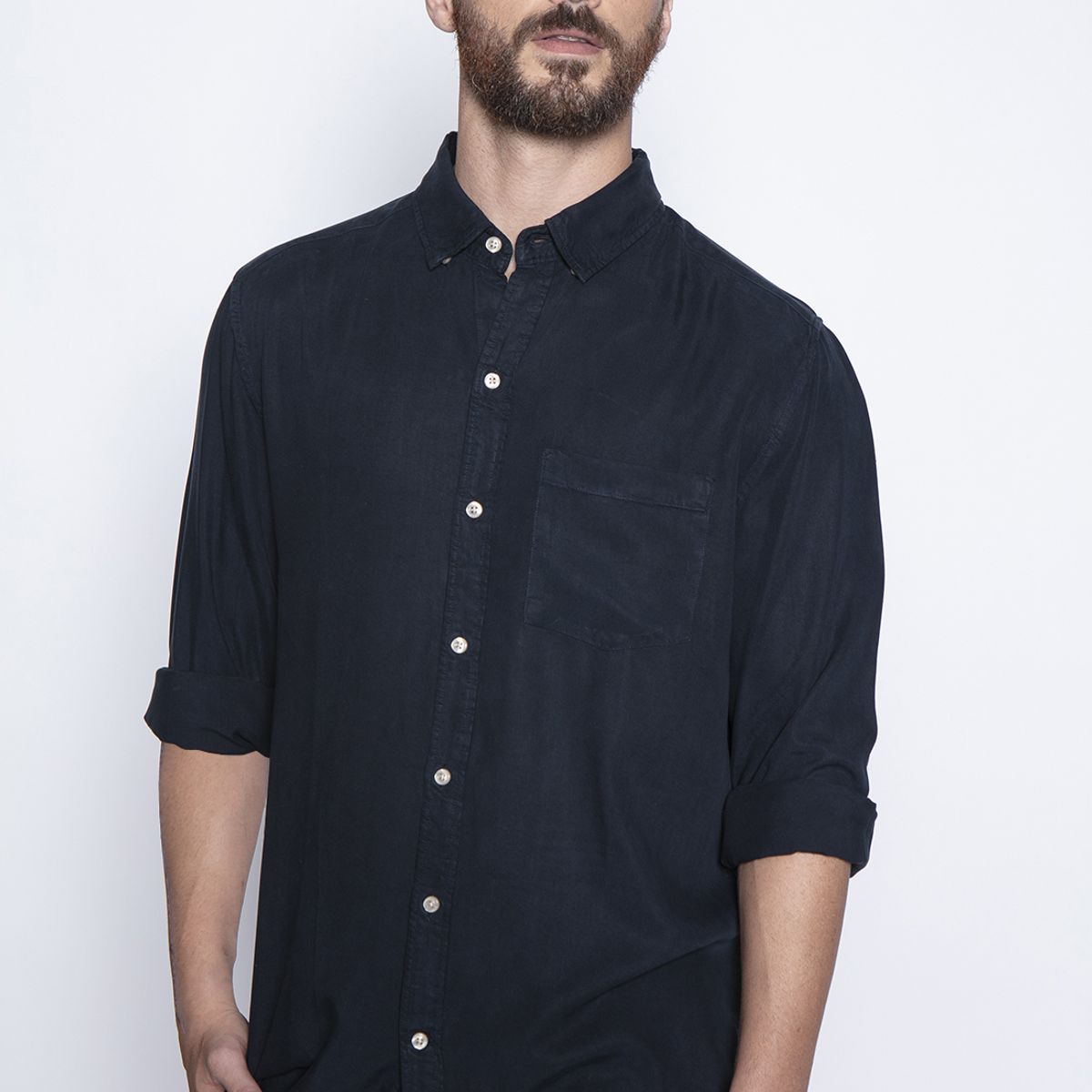 FEROUCH - Camisa Lyocell Fj Azul Ferouch