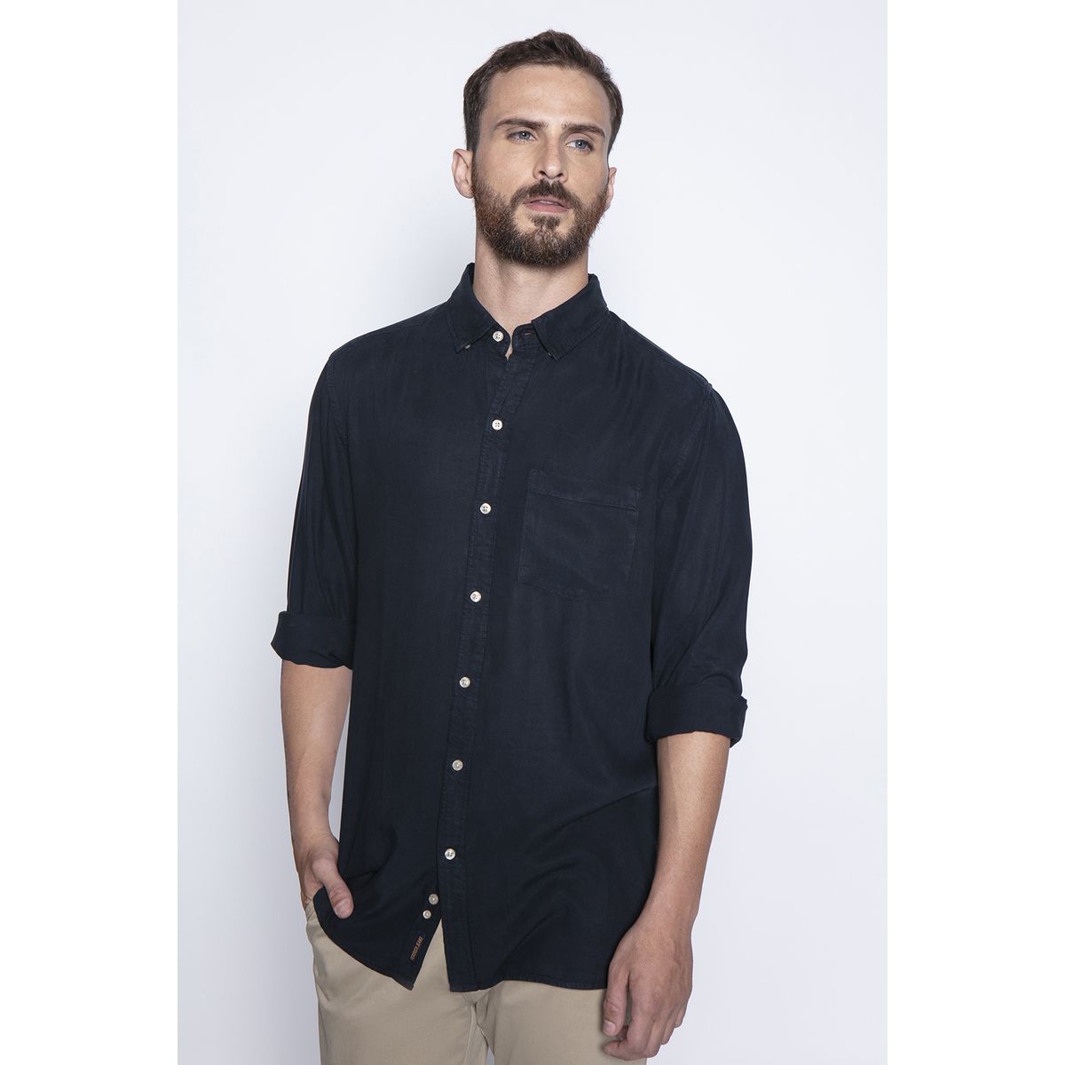 FEROUCH - Camisa Lyocell Fj Azul Ferouch