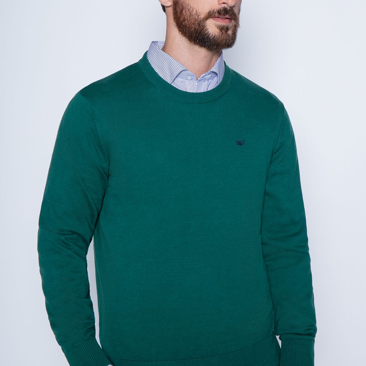 FEROUCH - Sweater Round Neck Paris Verde Ferouch