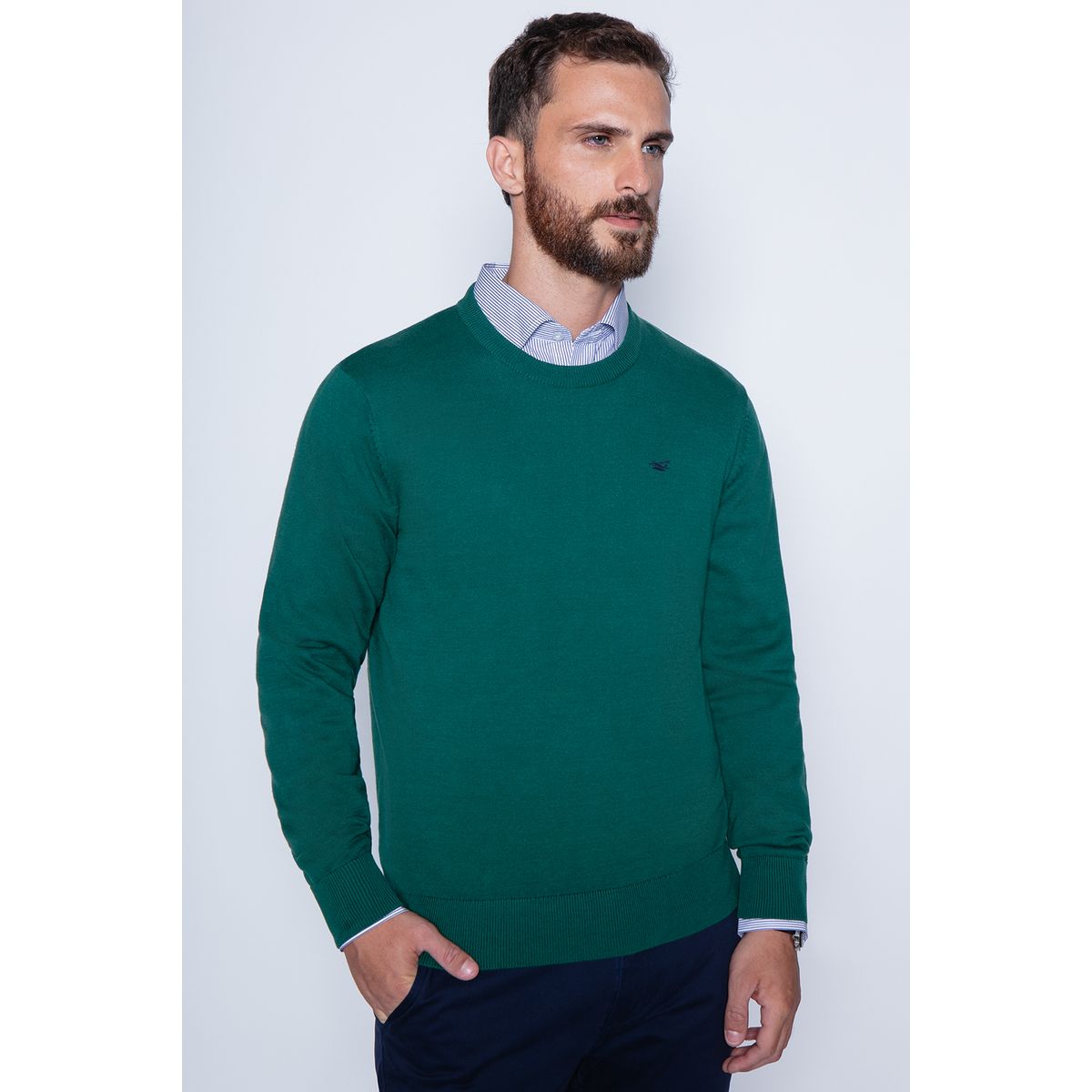 FEROUCH - Sweater Round Neck Paris Verde Ferouch