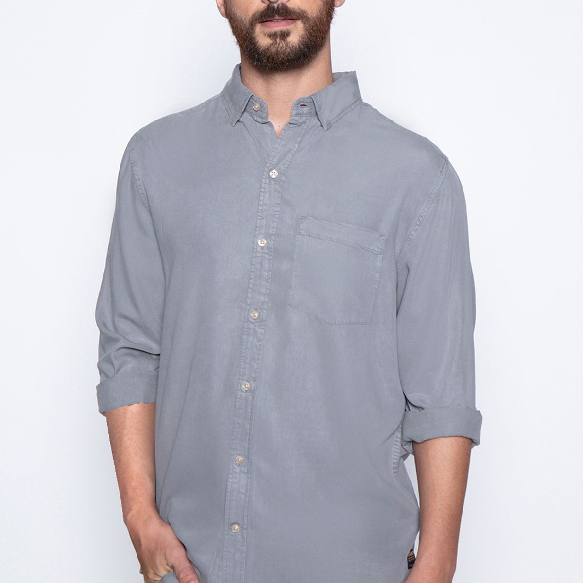 FEROUCH - Camisa Lyocell Fj Gris Ferouch