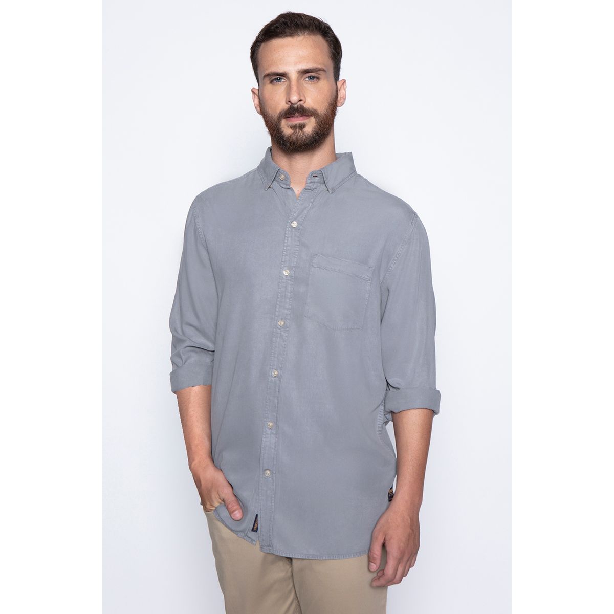 FEROUCH - Camisa Lyocell Fj Gris Ferouch
