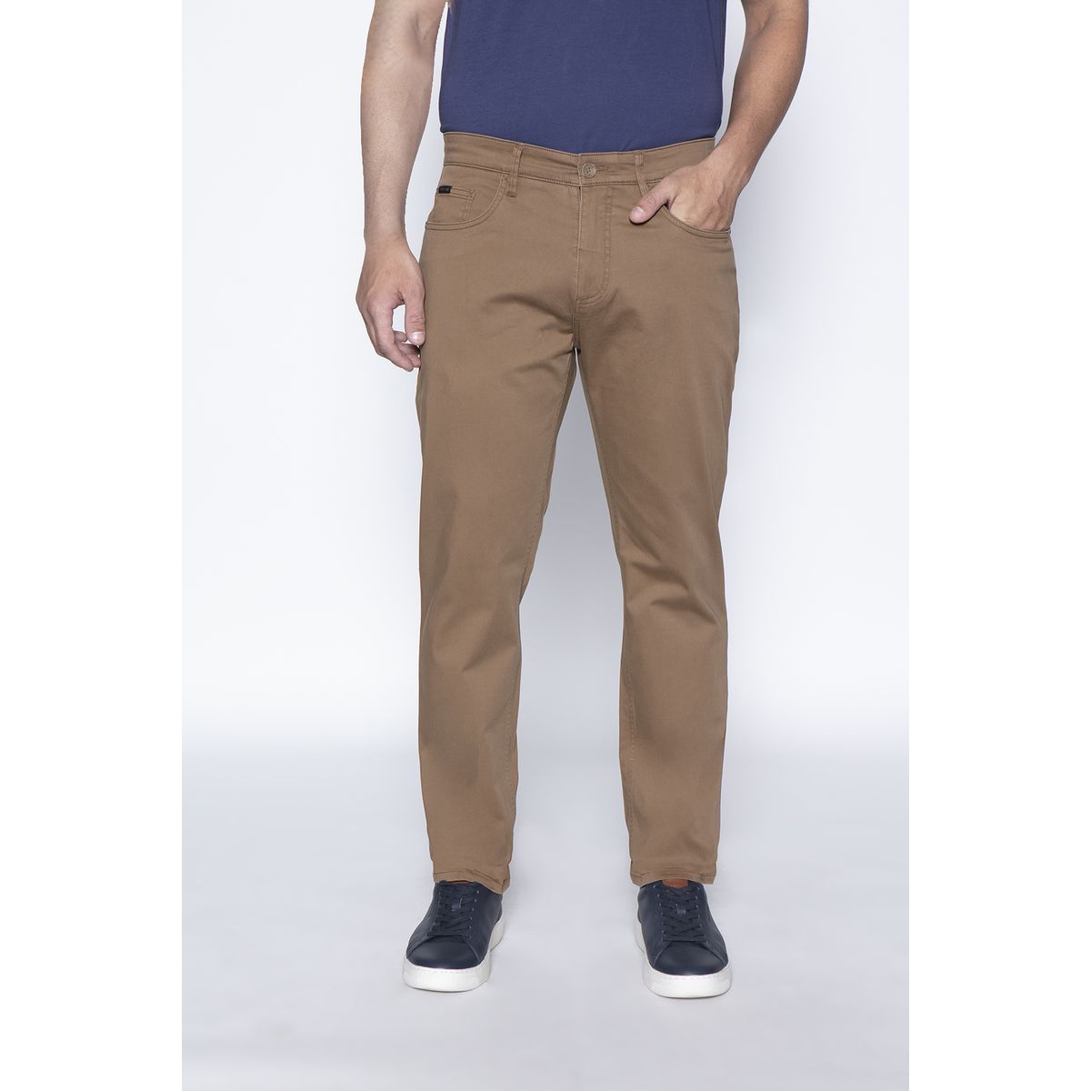 FEROUCH - Pantalon Five Pocket Café Ferouch