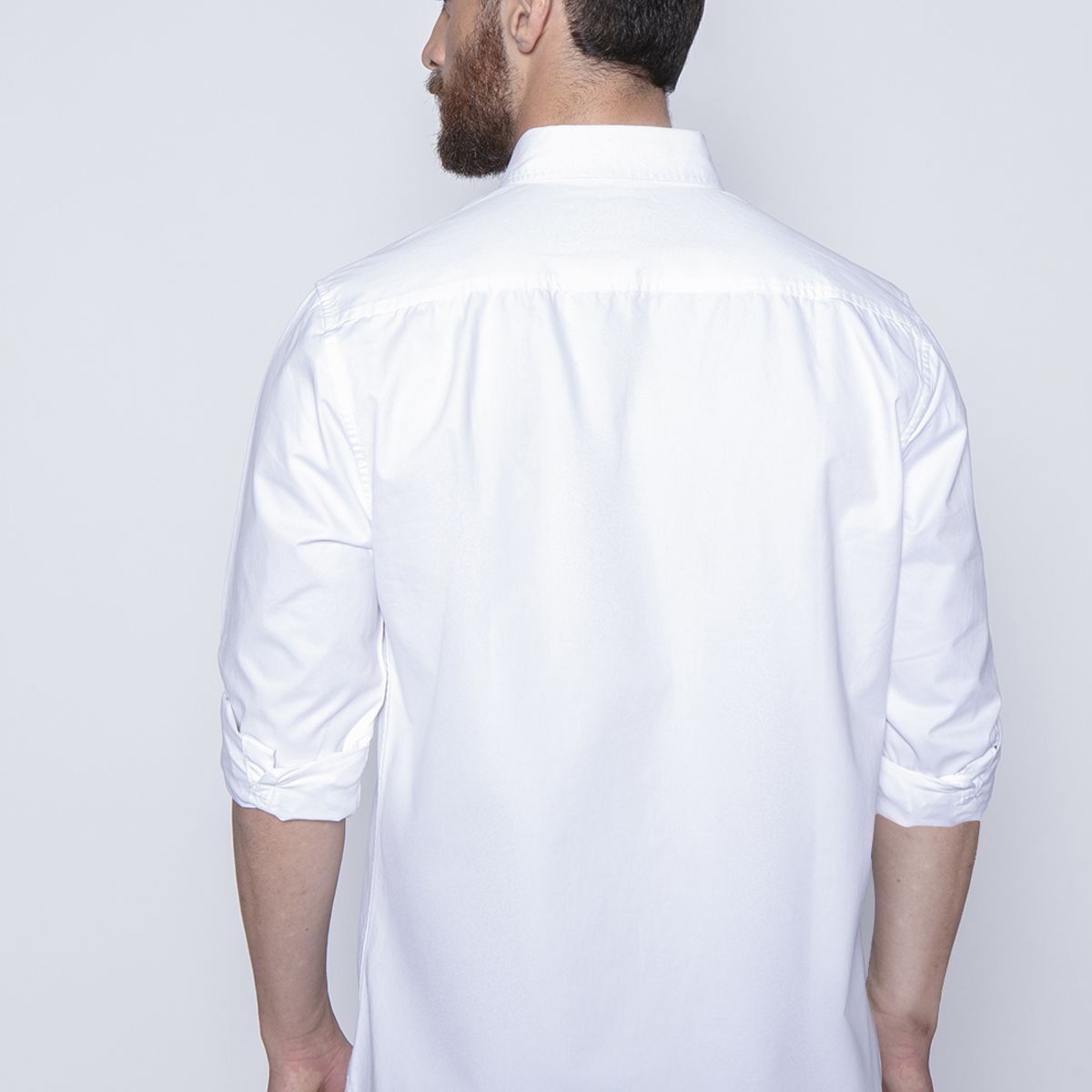 FEROUCH - Camisa Garment Dyed Sport Fj Blanco Ferouch