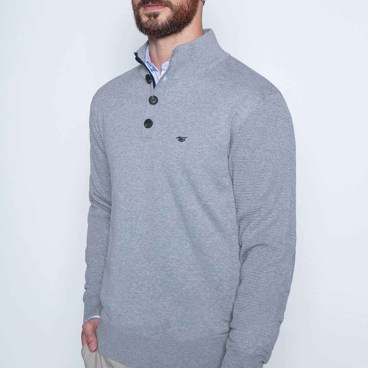 FEROUCH - Sweater Bristol Smart Casual L/S Gris Ferouch