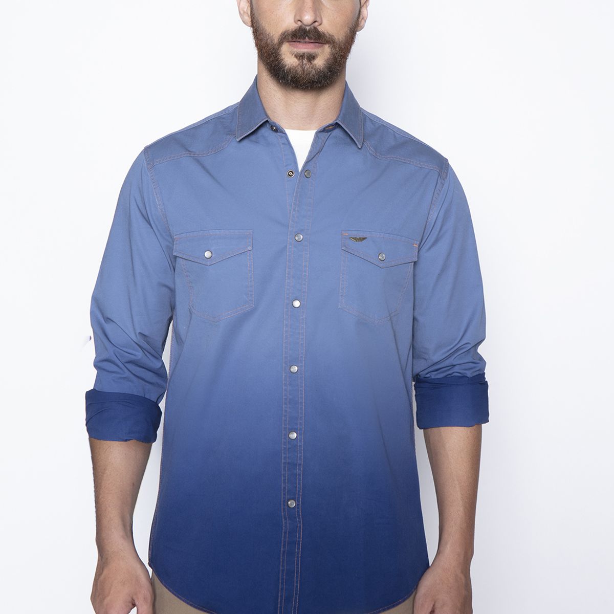 FEROUCH - Camisa Degrade Fj Azul Ferouch