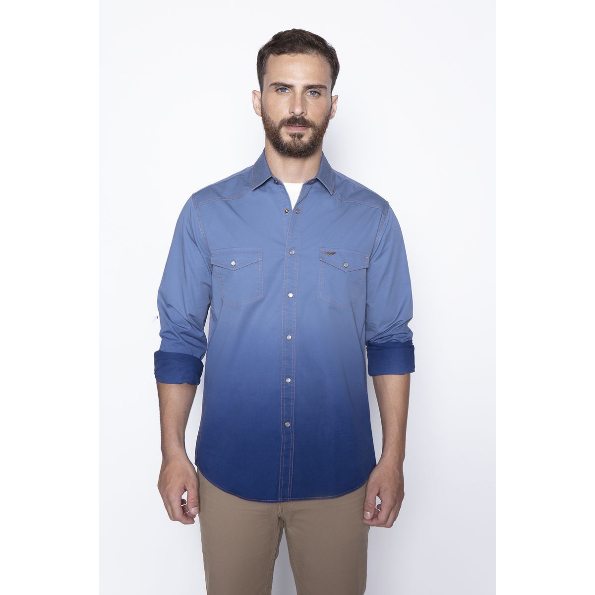 FEROUCH - Camisa Degrade Fj Azul Ferouch