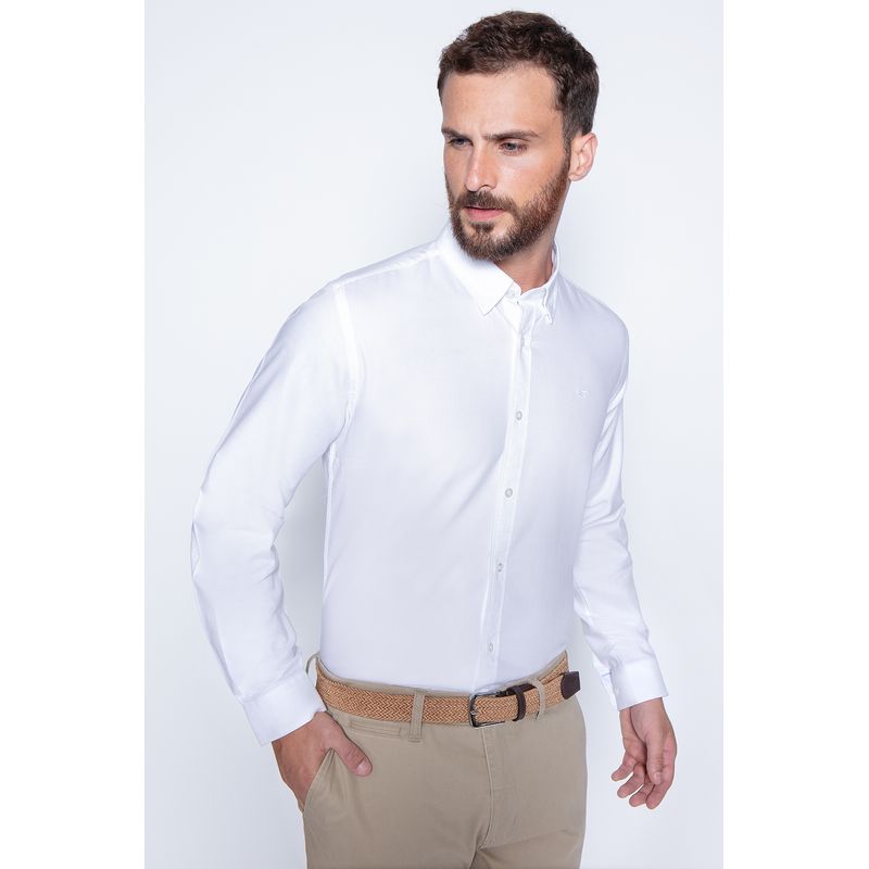 FEROUCH - Camisa Sport Oxford Blanco Ferouch