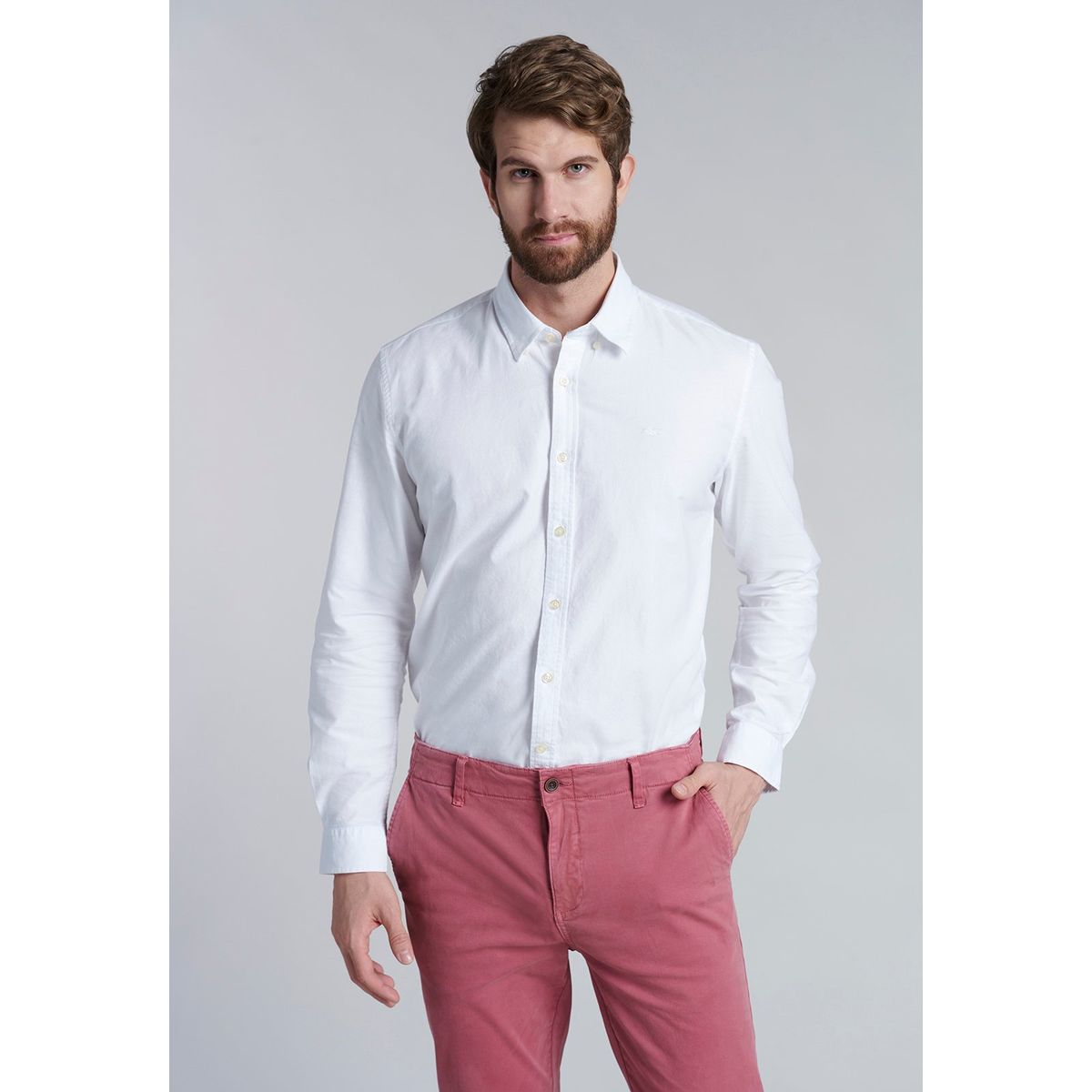FEROUCH - Camisa Sport Oxford Blanco Ferouch