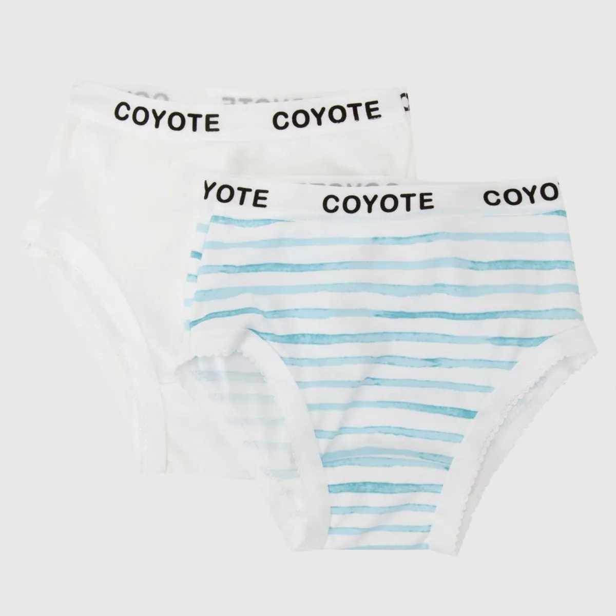 COYOTE KIDS - Pack calzones blanco celeste algodón peruano - Celeste.
